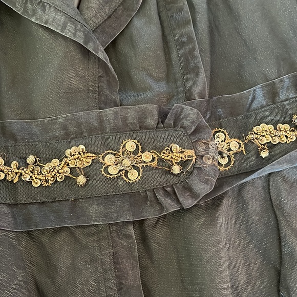 Vintage Chagall blazer. Black. Snap up belt. Size 12 - Picture 4 of 10